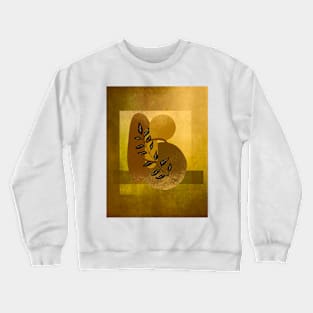 Modern Art Botanical In Gold Crewneck Sweatshirt